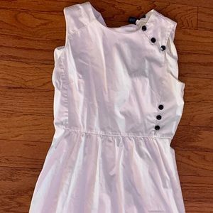 White Banana Republic Fit & Flare Dress.